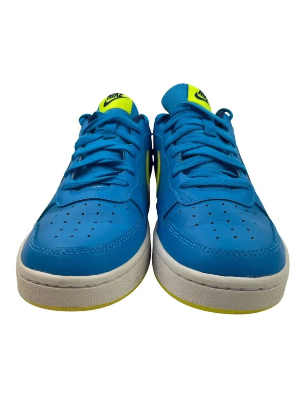 Nike Court Borough Low 2 Blue Lemon Venom Tennis Shoes Sneakers Size 7Y Youth